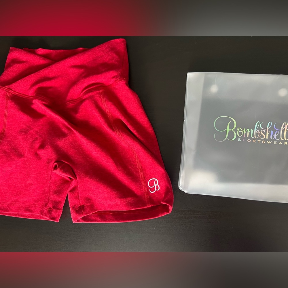 Tiny Waist short - Bombshell Sportswear - Color Sunset Red